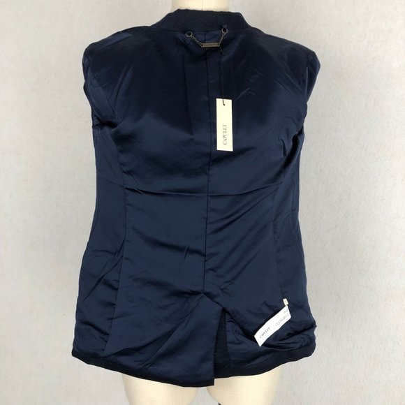 Capulet NWT Blue Satin One Button Blazer Jacket S - Picture 8 of 12